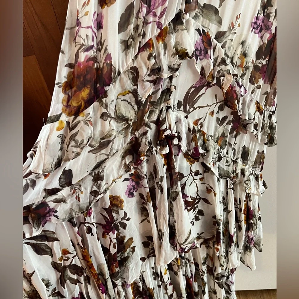 Anthropologie V-Neck Tiered Ruffle Dress - Picture 7 of 8